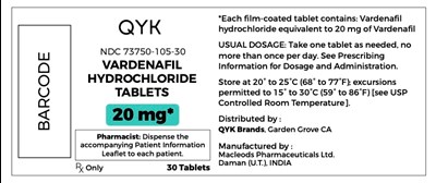 QYK VARDENAFIL HYDROCHLORIDE 105-30.jpg QYK VARDENAFIL HYDROCHLORIDE 105 30
